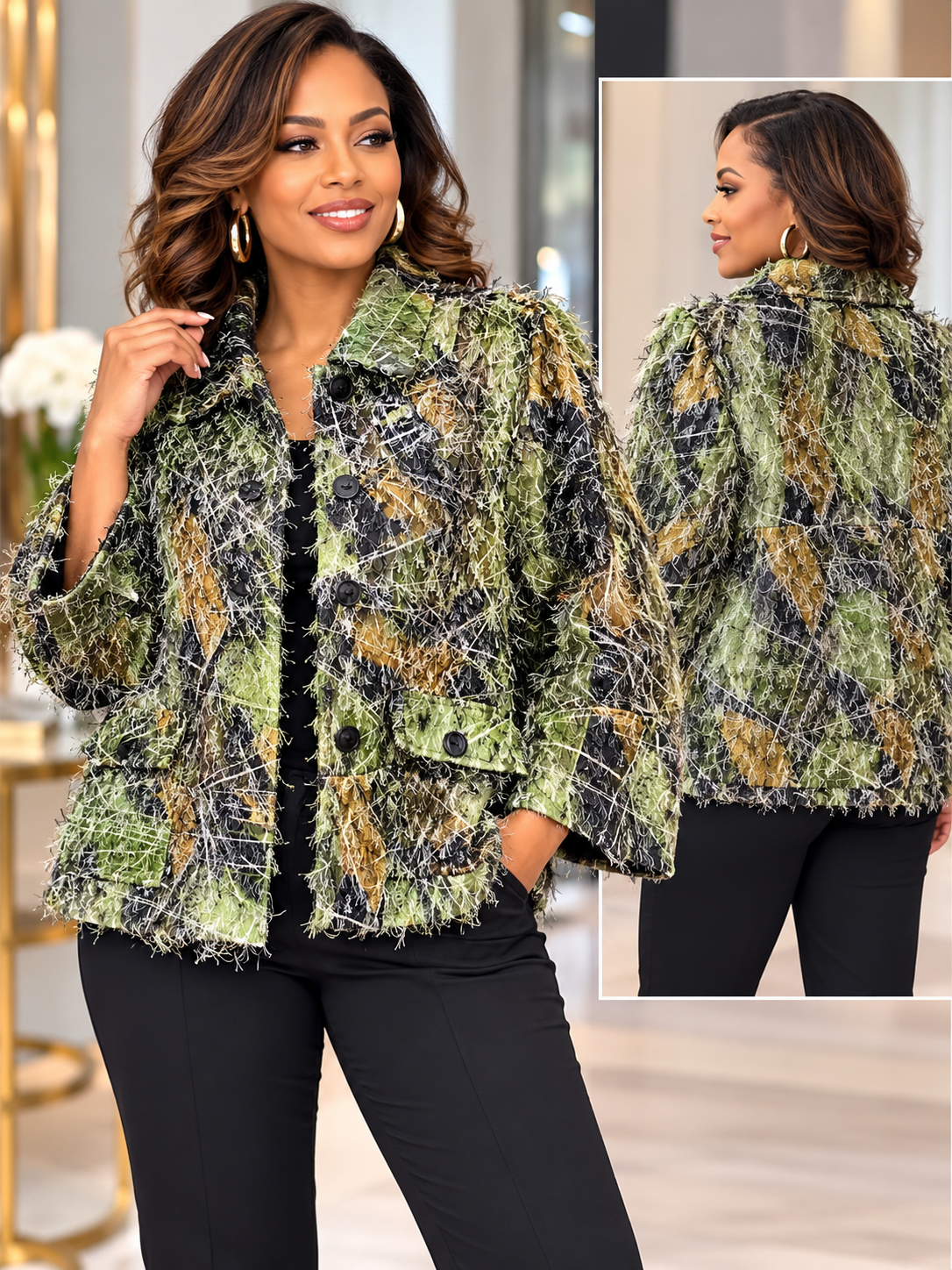Triple Button Front Jacket