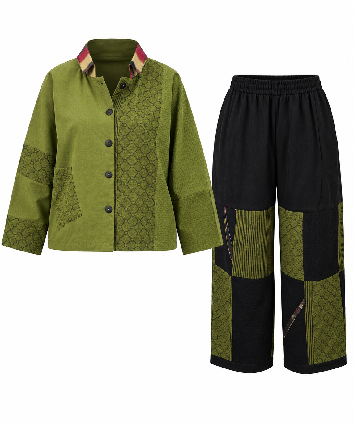 Olive Mosaic Art Jacket