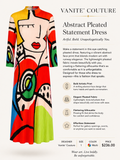 Abstract Pleated Statement Dress