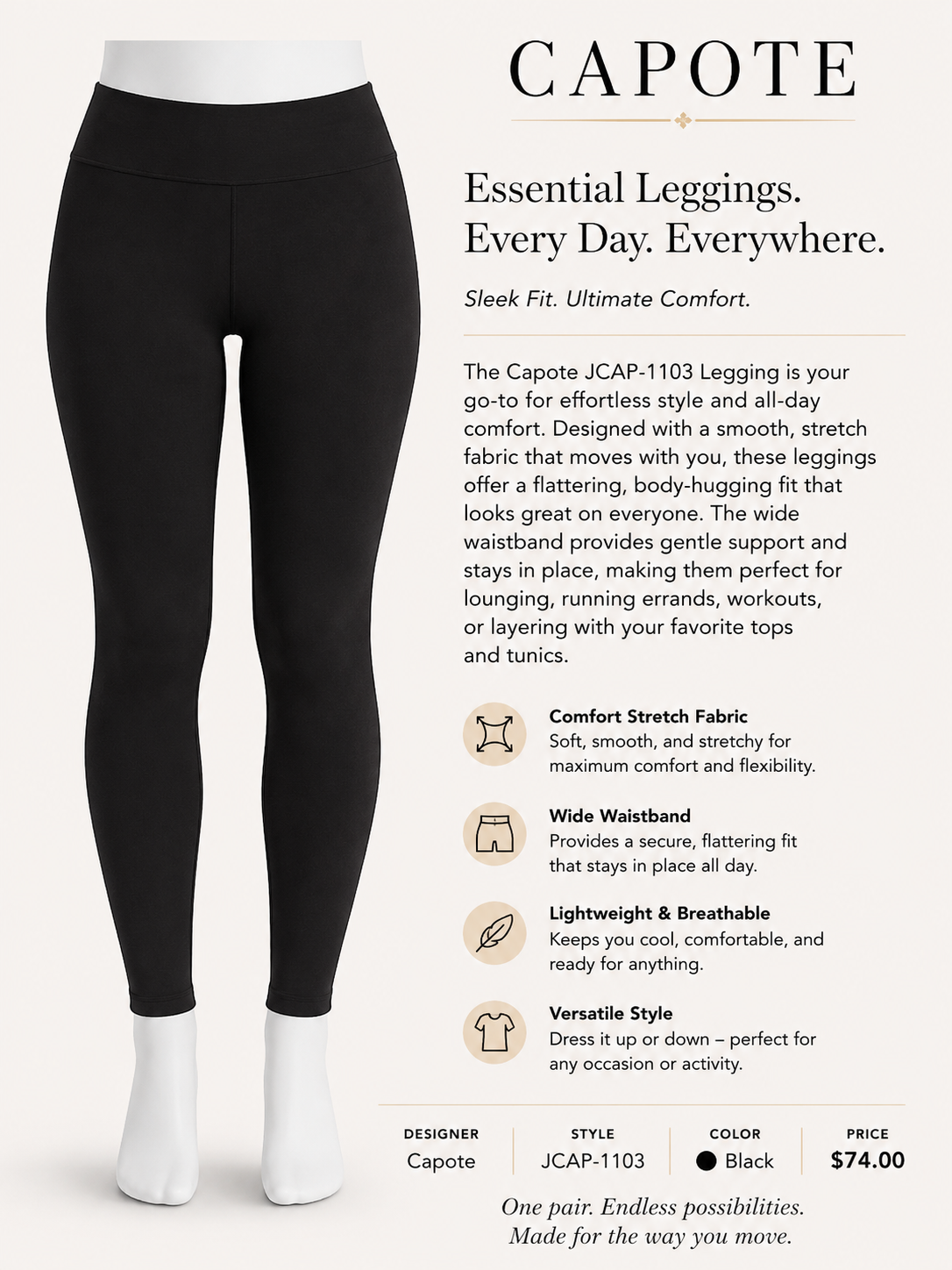 Everyday Leggings. Every Day. Everywhere.