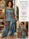 3 Potato Artisan Print Two-Piece Ensemble