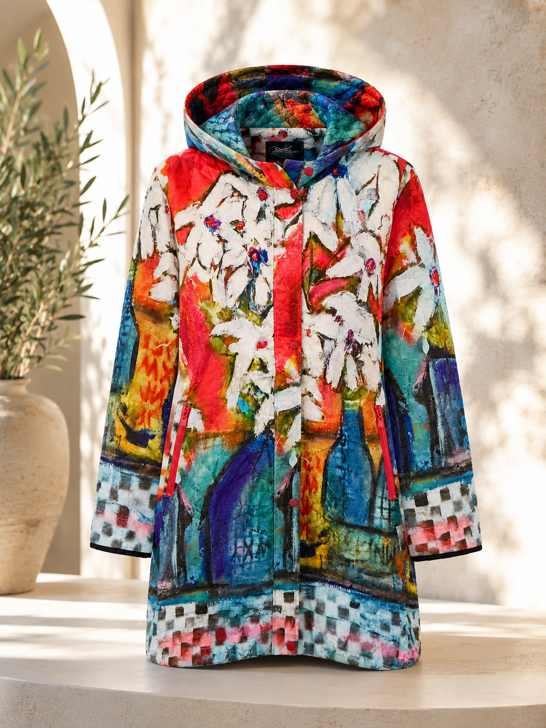 UBU Hooded Rain Coat of Art