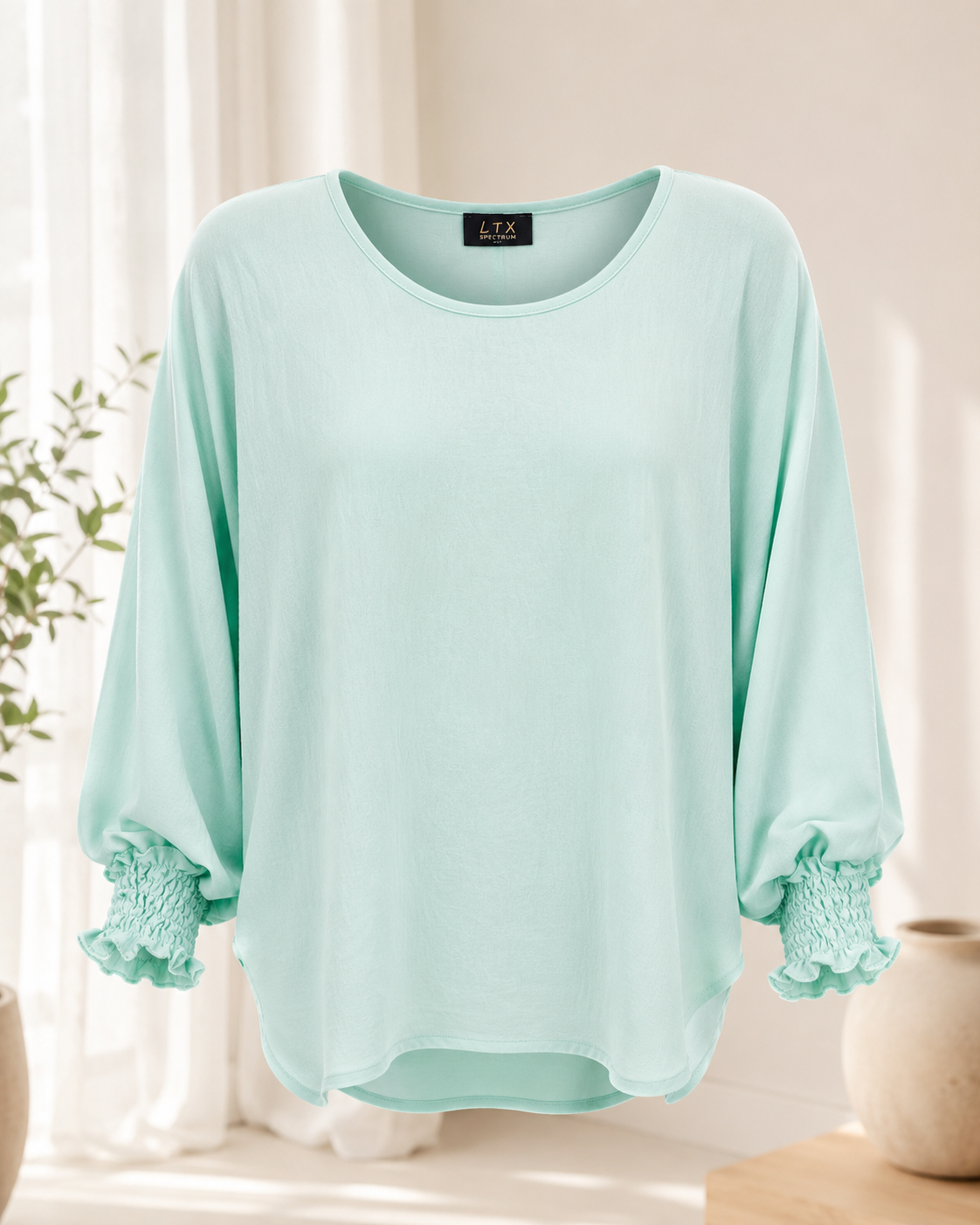 LTX Spectrum Smocked Cuff Blouse – Fuchsia