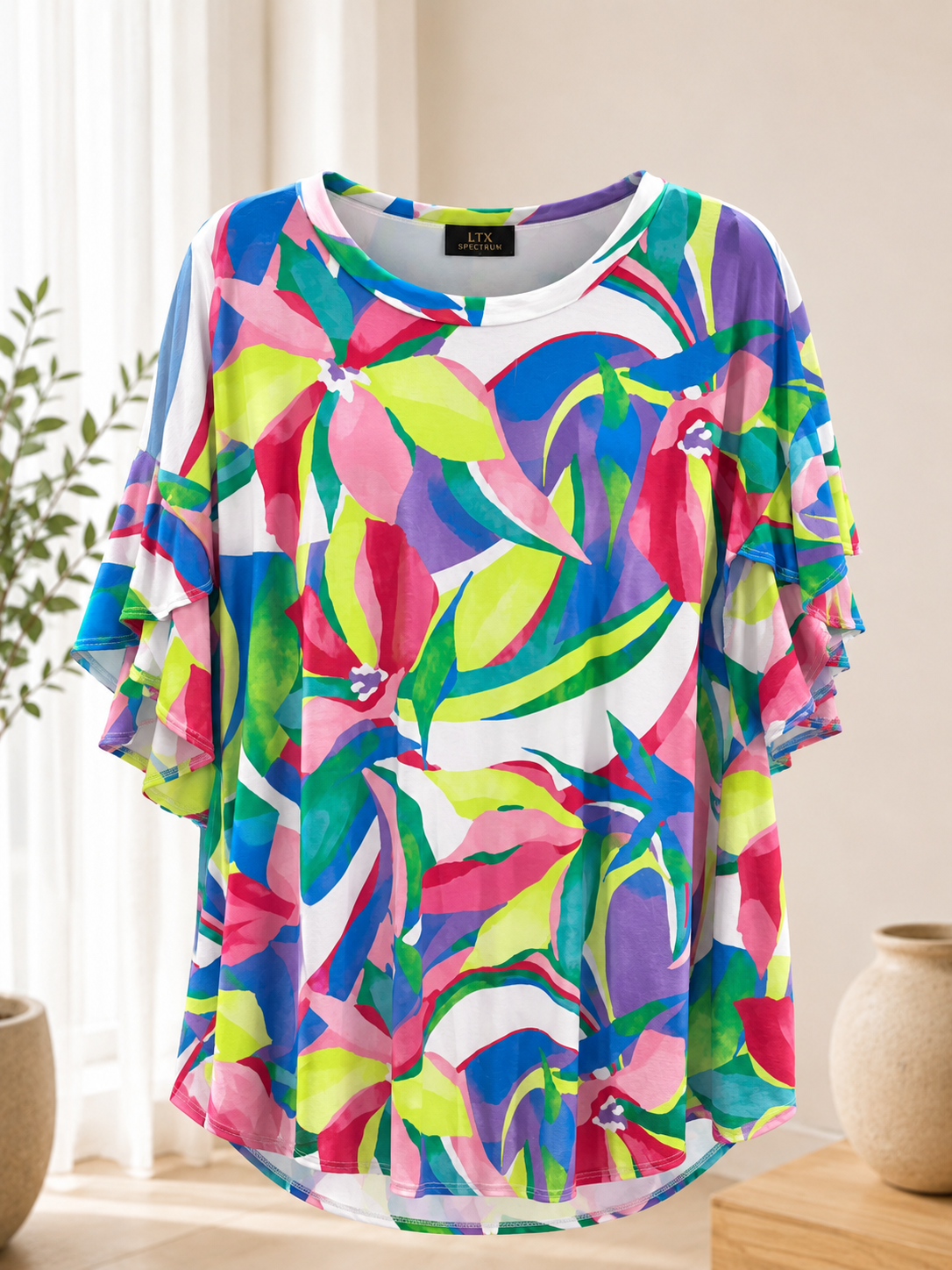 LTX Spectrum Floral Print Top