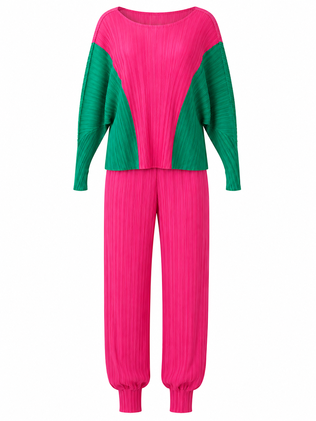 Sassy Pink Pleated Ensemble