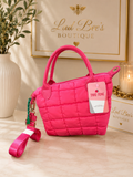 Hot Pink Puffer Satchel