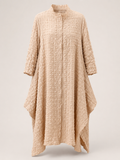 Ivory Elegance Textured Zip Dress