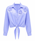 The Blue Blossom Tie-Front Shirt