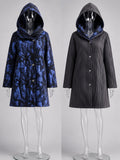 Midnight Bloom Reversible Hooded Raincoat